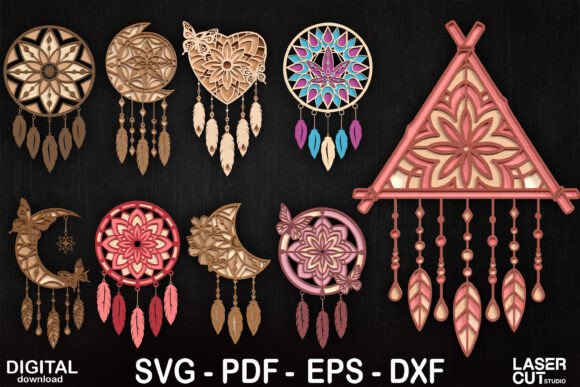 Download Boho Dreamcatcher Laser Cut Bundle - Boho Collection
