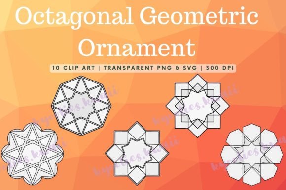 Download Octagonal Geometric Ornament Line Art - Geometric Collection