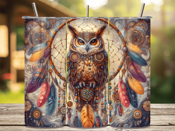 Download Boho Dreamcatcher Owl Spirit Tumbler Png - Boho Collection