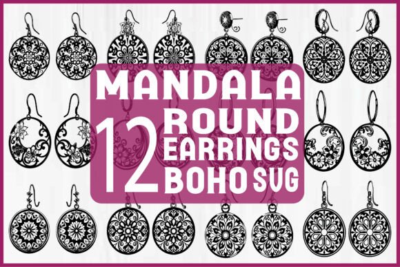 Download Boho Mandala Earrings SVG Bundle - Boho Collection