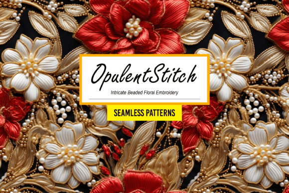 Download OpulentStitch: Floral Embroidery Pattern - Premium Resources