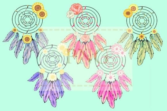 Download Dreamcatcher Png Boho Flower Feathers - Boho Collection