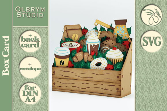Download Coffee Time Pop Up, Bakery Box Card SVG - Card Collection