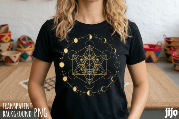 Download Moon Phases Geometric Mandala PNG - Geometric Collection