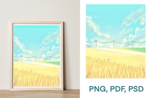 Download Wall Decoration - "Field" - Wall decoration Collection
