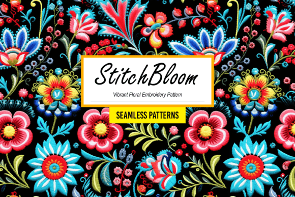 Download StitchBloom - Floral Embroidery Pattern - Premium Resources