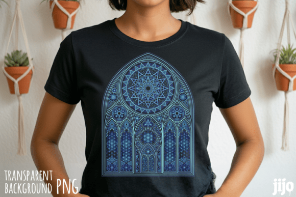 Download Cathedral Geometric Mandala Stained PNG - Geometric Collection