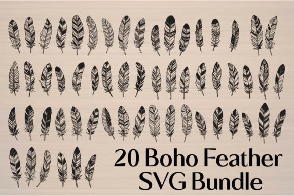 Download Boho Feather SVG Bundle - Boho Collection