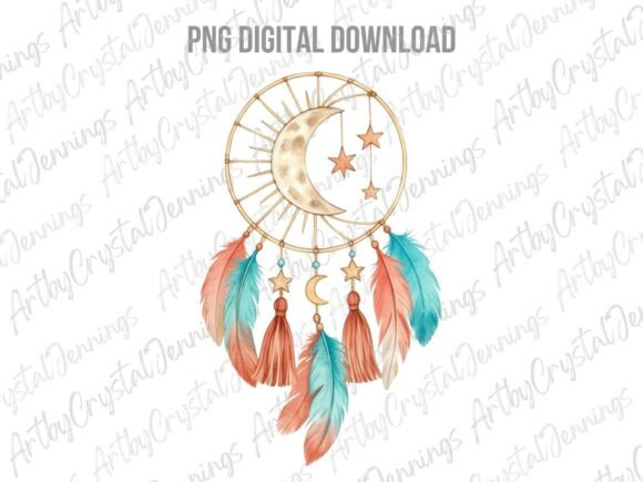Download Boho Moon Dreamcatcher PNG - Boho Collection