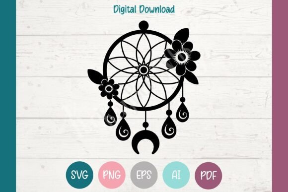 Download Dreamcatcher Boho SVG PNG EPS AI PDF - Boho Collection